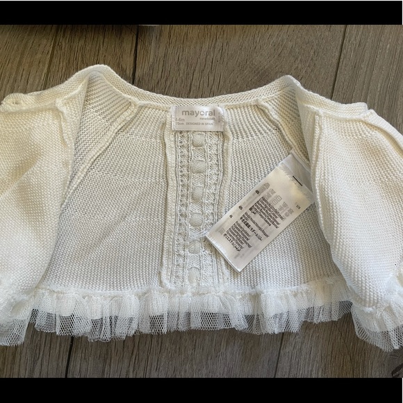 Mayoral coat and knit jacket SIZE 4-6m